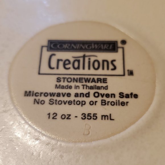 Corningware Creations Stoneware Au Gratin Dish Oval Baking Dish Handled Baker - Picture 5 of 5